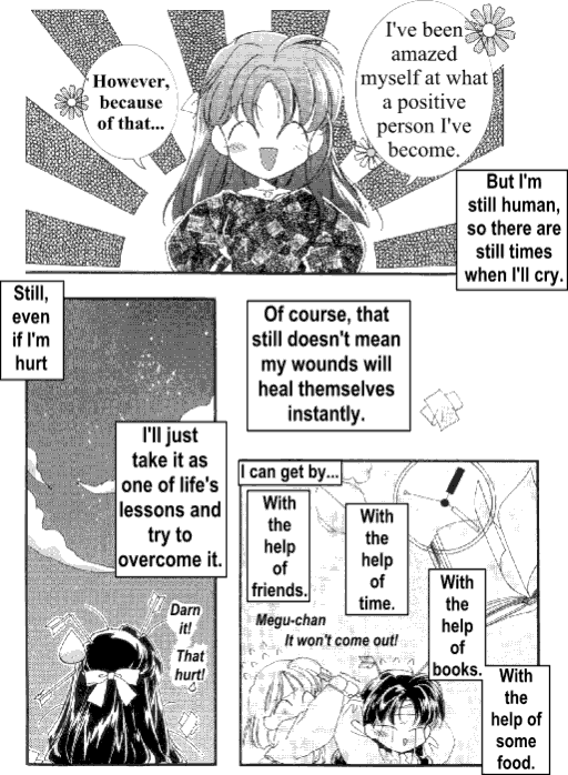 Introductory comic to Megumi's book, Ashita ga aru sa, pt 5