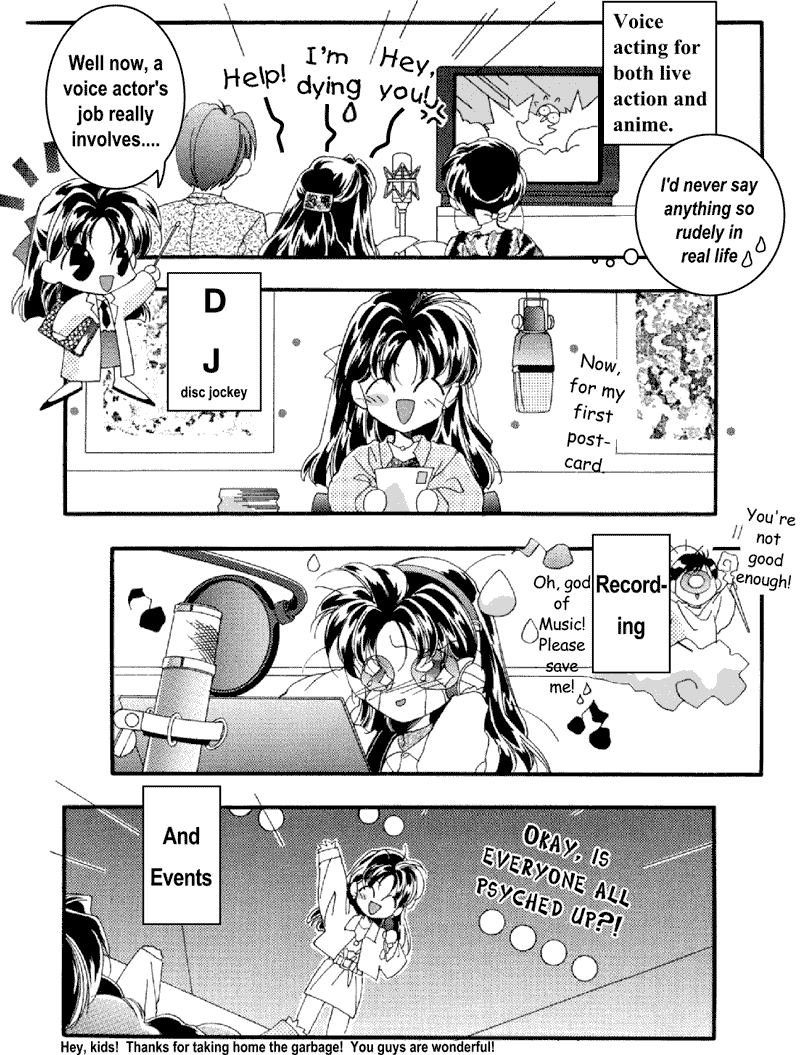 Introductory comic to Megumi's book, Ashita ga aru sa, pt 2